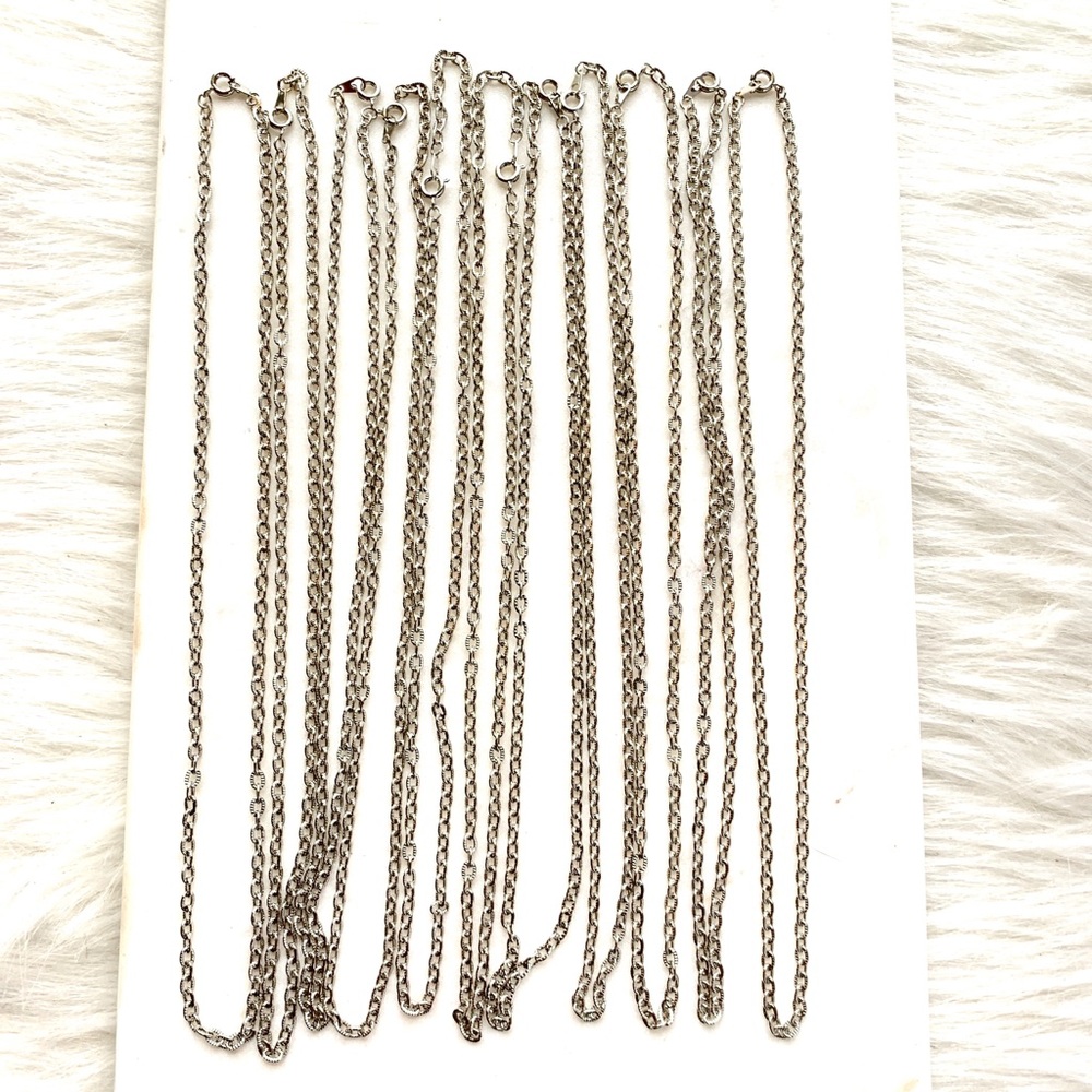 Silver Plated Silver Chains, for Pendants 18 inch - Picture 7 of 7